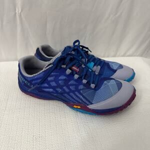 Merrell Trail Glove 4 Shoes Womens Sz 6 Vibram Barefoot Running Minimalist Blue